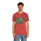 Christmas Bear Shirts/ Emerald Green Bear And Pinecones Winter Holiday T shirts