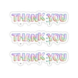 Thank You Stickers/ Iridescent Rainbow Party Foil Balloons Gift Favor Vinyl Label Stickers