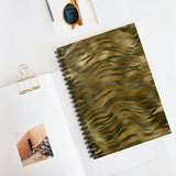 Jungle Journal/ Tiger Animal Print Pattern Gold Glam Jungle Green Notebook/ Diary Gift
