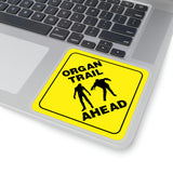 Halloween Stickers/ Caution Sign Organ Trail Laptop Decal, Planner, Journal Vinyl Stickers