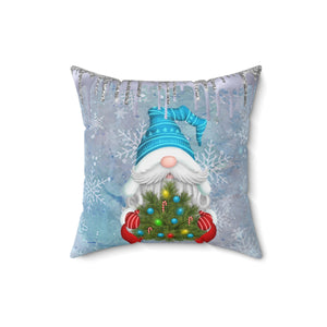 Christmas Pillow/ Winter Gnome Christmas Tree Snowflake Dripping Glitter Glam Holiday Décor