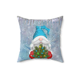 Christmas Pillow/ Winter Gnome Christmas Tree Snowflake Dripping Glitter Glam Holiday Décor