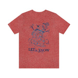 Christmas Shirts/ Blue Victorian Snowman Let It Snow Winter Holiday T shirts
