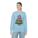 Christmas Sweatshirt/ Ugly Sweater Pattern Brushstroke Washi Tape Tree Pajama Winter Holiday Fleece Sweater