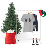 Christmas Shirts/ Watercolor Tie Dye Leopard Print Holiday Trees With Purple, Teal, Pink Bows T shirts