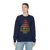 Christmas Sweatshirt/ Ugly Sweater Pattern Brushstroke Washi Tape Tree Pajama Winter Holiday Fleece Sweater