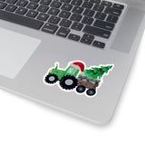 Christmas Stickers/ Farmhouse Tractor And Tree Laptop Decal, Planner, Journal Vinyl Stickers