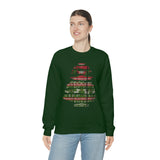 Christmas Sweatshirt/ Ugly Sweater Pattern Brushstroke Washi Tape Tree Pajama Winter Holiday Fleece Sweater