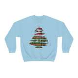 Christmas Sweatshirt/ Ugly Sweater Pattern Brushstroke Washi Tape Tree Pajama Winter Holiday Fleece Sweater