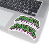 Halloween Stickers/ Neon Green Purple Zombie Monster Laptop Decal, Planner, Journal Vinyl Sticker Pack