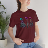 Christmas Shirts/ Watercolor Tie Dye Leopard Print Holiday Trees With Purple, Teal, Pink Bows T shirts