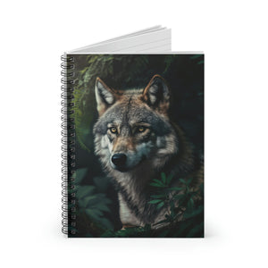 Gray Wolf Journal/ Beautiful Grey Wolf In Forest Notebook/ Diary Gift