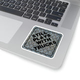 Trucks Stickers/ Caution Sign Steel Plate Laptop Decal, Planner, Journal Vinyl Stickers