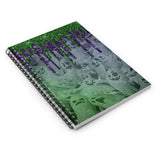 Halloween Journal/ Spooky Ghosts With Green And Purple Glam Drips Notebook/ Diary Gift