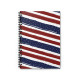 Patriotic Journal/ Red, White And Blue Stars Stripes 4th Of July Notebook/ Diary Gift