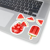 Watermelon Stickers/ Watercolor Summer Fruit Popsicle Sticker Collection Laptop Decal, Planner, Journal Vinyl Sticker Pack