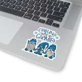 Christmas Stickers/ Chillin With My Gnomies Holiday Gnomes Laptop Decal, Planner, Journal Vinyl Stickers