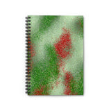 Christmas Journal/ Red Green Marbled Glitter Imaged Notebook/ Diary Gift