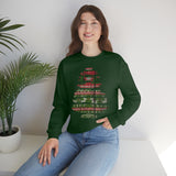 Christmas Sweatshirt/ Ugly Sweater Pattern Brushstroke Washi Tape Tree Pajama Winter Holiday Fleece Sweater