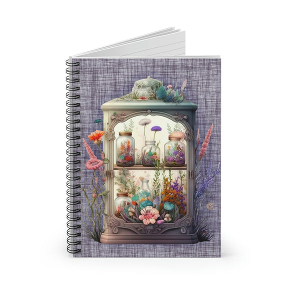 Apothecary Journal/ Gothic Mystical Floral Apothecary Cabinet Notebook/ Diary Gift