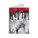 Halloween Journal/ Spooky Shadow Horror Zombie Hands Bloody Drips Notebook/ Diary Gift