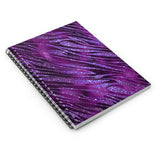 Tiger Glam Journal/ Purple Tiger Stripes Animal Print Notebook/ Diary Gift