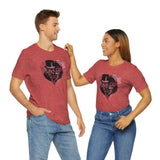 Valentine Shirts/ Gothic Grunge Kissing Sugar Skull Couple With Rose Pink Heart T shirts