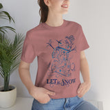 Christmas Shirts/ Blue Victorian Snowman Let It Snow Winter Holiday T shirts