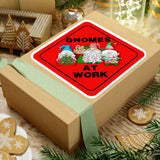 Christmas Stickers/ Gnomes At Work Holiday Lights Sign Laptop Decal, Planner, Journal Vinyl Stickers