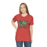 Christmas Bear Shirts/ Emerald Green Bear And Pinecones Winter Holiday T shirts