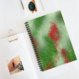 Christmas Journal/ Red Green Marbled Glitter Imaged Notebook/ Diary Gift