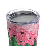 Watermelon Glam Stainless Steel 20oz Tumbler/  Watercolor Summer Glitter Pink Drips Travel Mug Gift