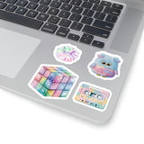 Retro 90s Pastel Stickers/ Nostalgic 80s, 90s Favorites Game Cube Sticker Collection Laptop Decal, Planner, Journal Vinyl Sticker Pack
