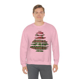 Christmas Sweatshirt/ Ugly Sweater Pattern Brushstroke Washi Tape Tree Pajama Winter Holiday Fleece Sweater