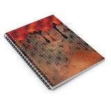 Halloween Journal/ Black Cat Grunge With Orange And Black Drips Notebook/ Diary Gift