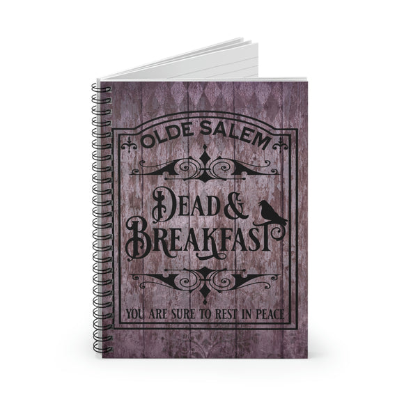 Halloween Sign Journal/ Purple Grunge Gothic Vintage Dead And Breakfast Sign Notebook/ Diary Gift