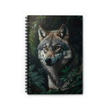 Gray Wolf Journal/ Beautiful Grey Wolf In Forest Notebook/ Diary Gift