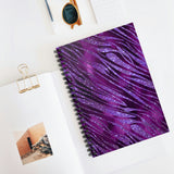 Tiger Glam Journal/ Purple Tiger Stripes Animal Print Notebook/ Diary Gift