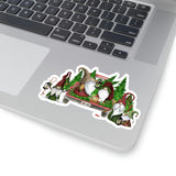 Christmas Stickers/ Holiday Rustic Gnomes Farmhouse Truck Laptop Decal, Planner, Journal Vinyl Stickers