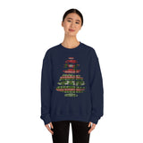 Christmas Sweatshirt/ Ugly Sweater Pattern Brushstroke Washi Tape Tree Pajama Winter Holiday Fleece Sweater