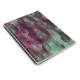 Tropical Journal/ Black, Purple, Blue And Emerald Green Palm Fronds Notebook/ Diary Gift