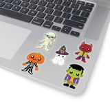 Halloween Stickers/ Trick Or Treaters Mummy Monsters Collection Laptop Decal, Planner, Journal Vinyl Sticker Pack