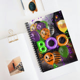 Halloween Journal/ Jack Olantern, Candy Corn Foil Party Balloons Notebook/ Diary Gift