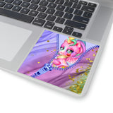 Unicorn Stickers/ Purple Glam Pastel Pink Unicorn Peek-A-Boo Zipper Laptop Decal, Planner, Journal Vinyl Stickers