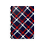 Patriotic Journal/ Red, White And Blue Plaid 4th Of July Notebook/ Diary Gift