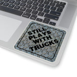Trucks Stickers/ Caution Sign Steel Plate Laptop Decal, Planner, Journal Vinyl Stickers