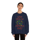 Christmas Sweatshirt/ Funny This Is Fine I’m Fine Messy Tangled Holiday Lights Pajama Winter Holiday Fleece Sweater