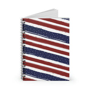 Patriotic Journal/ Red, White And Blue Stars Stripes 4th Of July Notebook/ Diary Gift