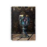 Medieval Journal/ Gothic Purple Blue Goblet Castle Library Mystical Notebook/ Diary Gift