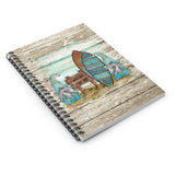 Gnome Journal/ Tropical Blue Watercolor Surfing Beach Gnomes Summer Notebook/ Diary Gift